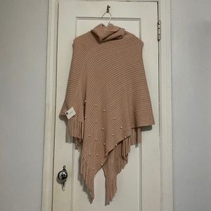 Women's LA Express Cowl Neck Pull Over Sweater | Size: OS | Color Cream/Off Pink